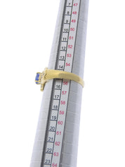 K18ダイヤモンドサファイアリング ゴールド/ブルー