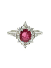 プラチナルビーダイヤモンドリング ゴールド/ルビー