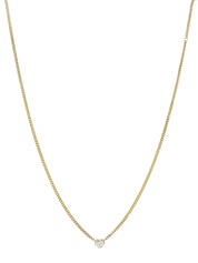 18K Gold Diamond Heart Motif Necklace