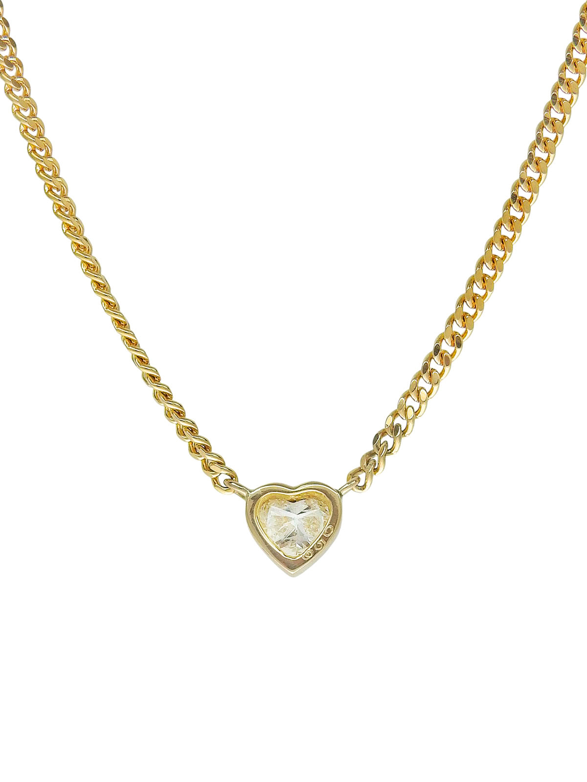 18K Gold Diamond Heart Motif Necklace