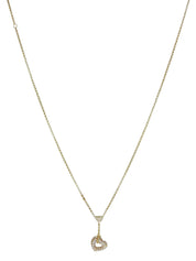 18K Gold Diamond Heart Motif Necklace
