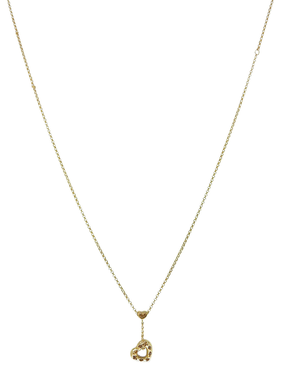 18K Gold Diamond Heart Motif Necklace