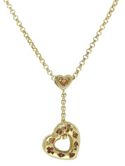 18K Gold Diamond Heart Motif Necklace