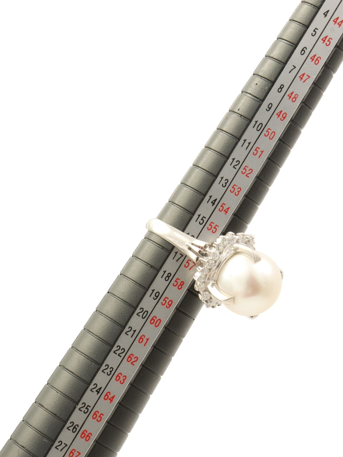 プラチナサウスシーパールダイヤモンドリング #56 シルバー