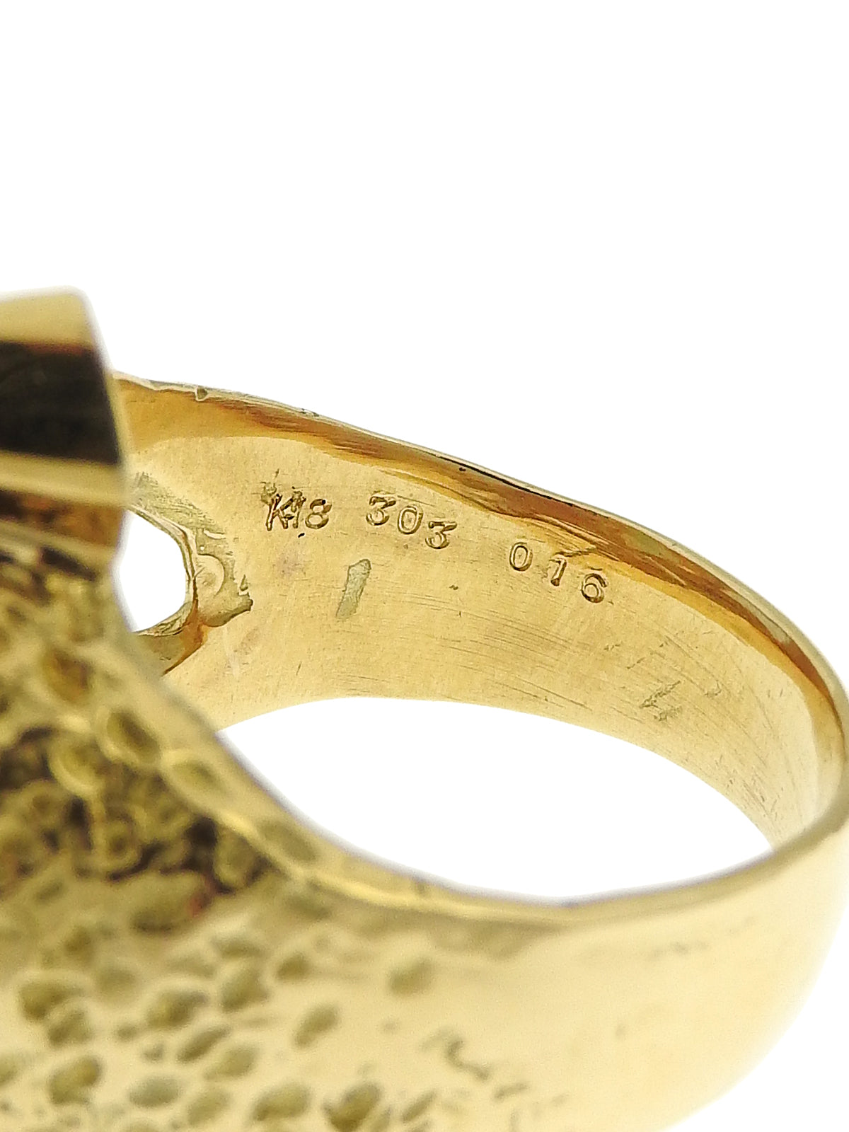 18K Gold/Multicolor Opal Diamond Oval Design Ring