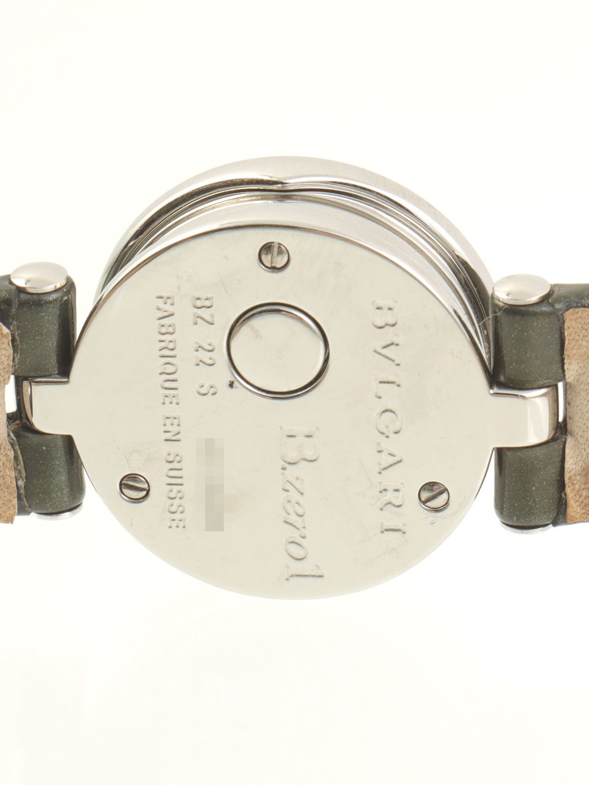 18Kブラックダイヤベゼルビーゼロワンウォッチ シルバー/カーキ