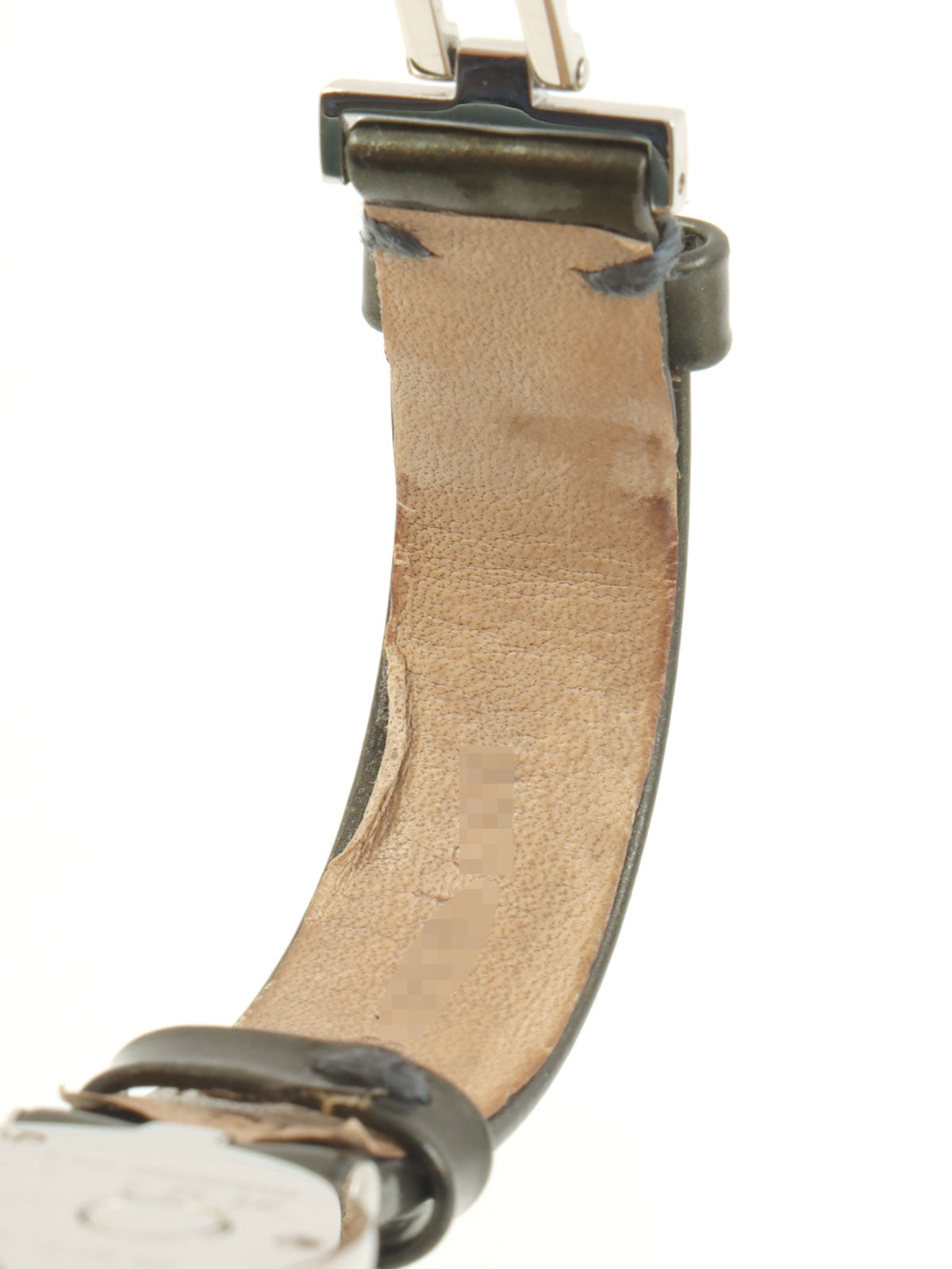 18Kブラックダイヤベゼルビーゼロワンウォッチ シルバー/カーキ