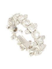 18Kダイヤモンドウェディングバンドリング シルバー