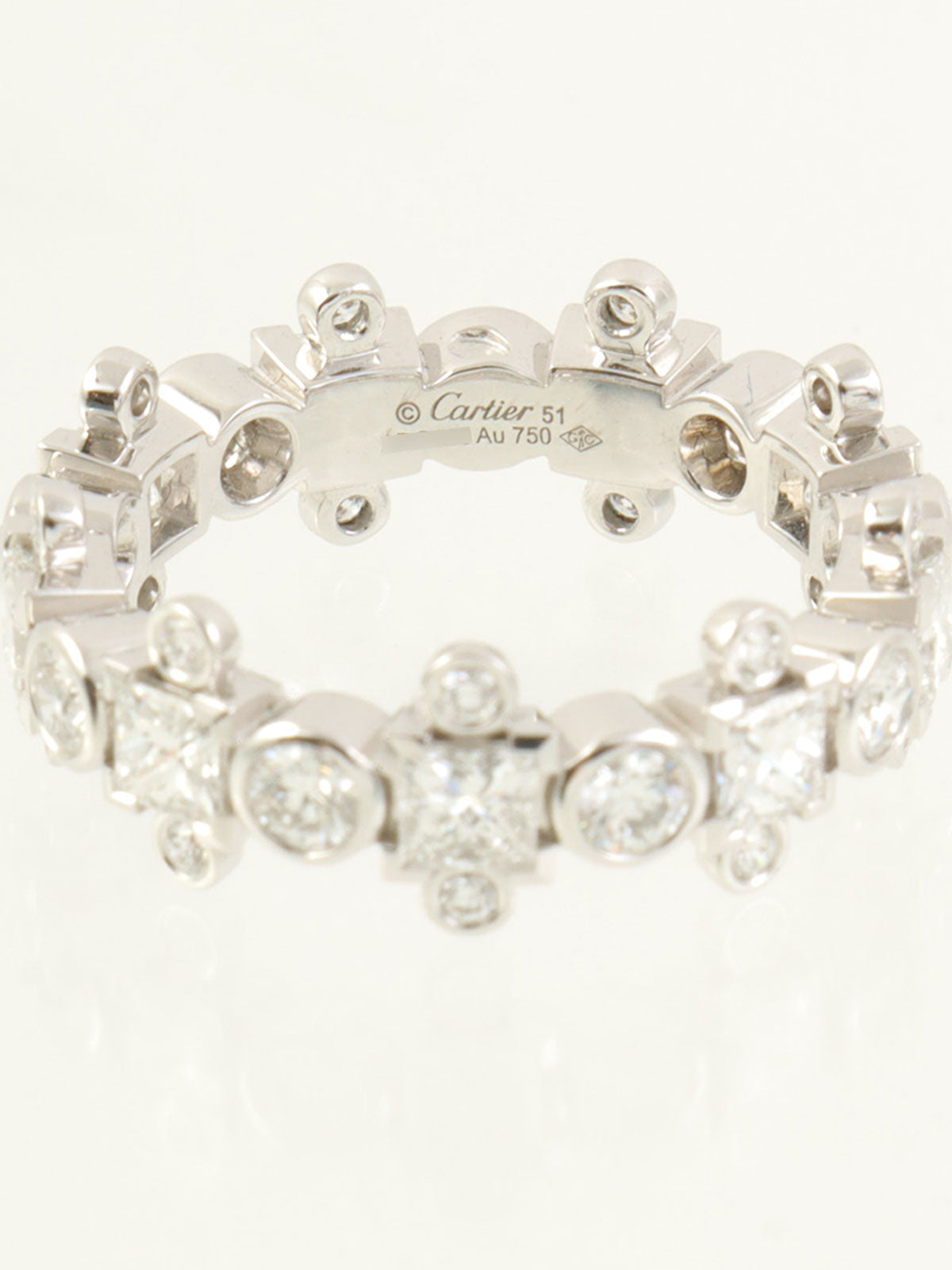 18K Diamond Wedding Band in Silver