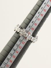 18K Diamond Wedding Band in Silver