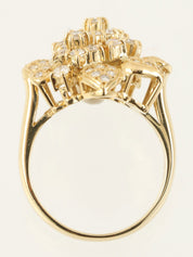 18K Gold Diamond Design Ring