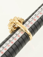 18K Gold Diamond Design Ring