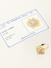 18Kダイヤモンドデザインリング　ゴールド