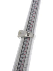 プラチナエメラルドデザインリング シルバー/グリーン