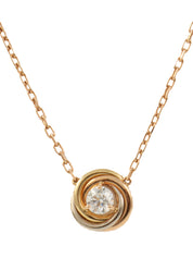 18K Gold Diamond Trinity Necklace