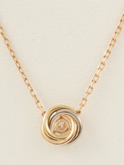 18K Gold Diamond Trinity Necklace