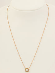 18K Gold Diamond Trinity Necklace