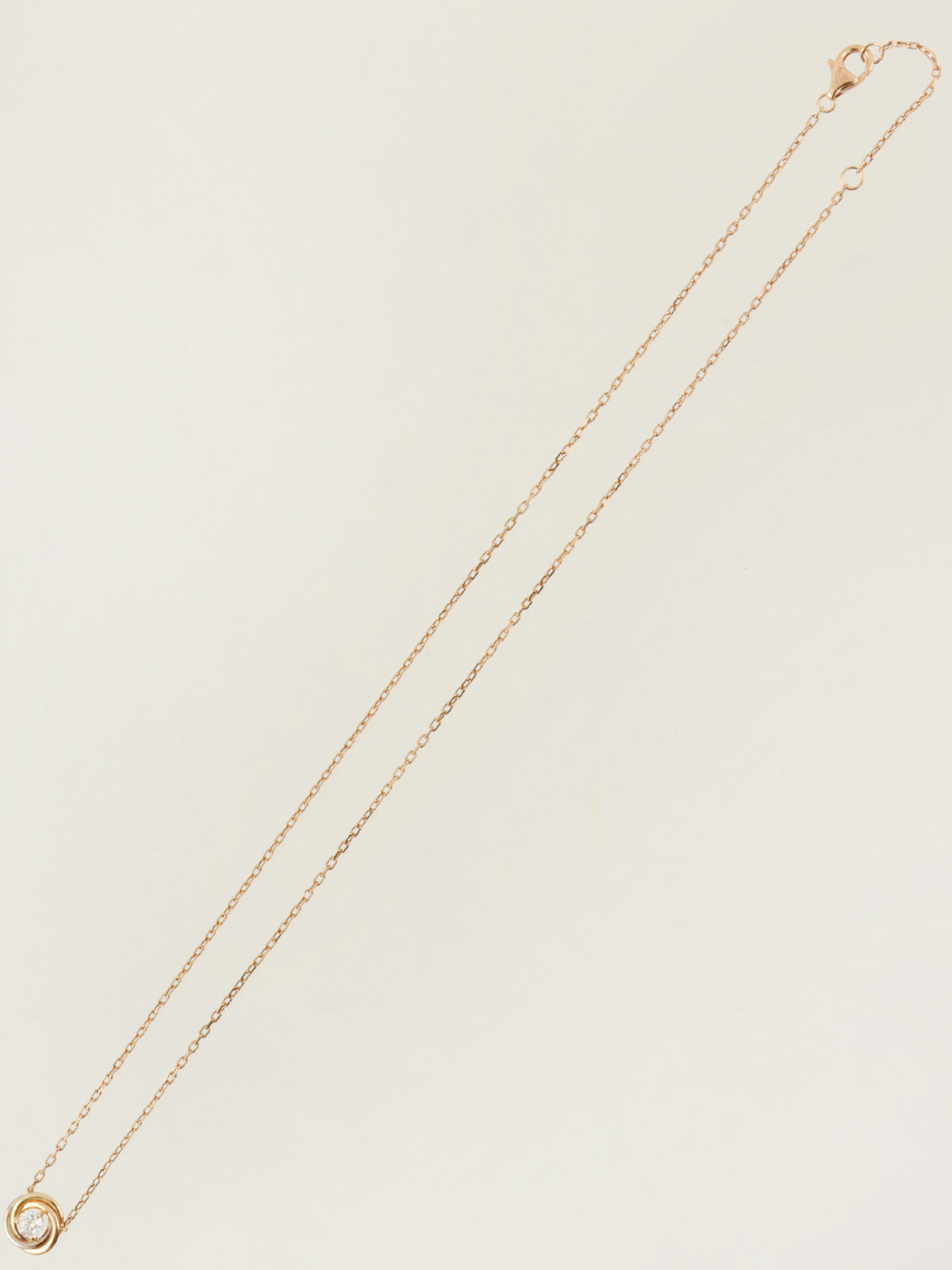 18K Gold Diamond Trinity Necklace