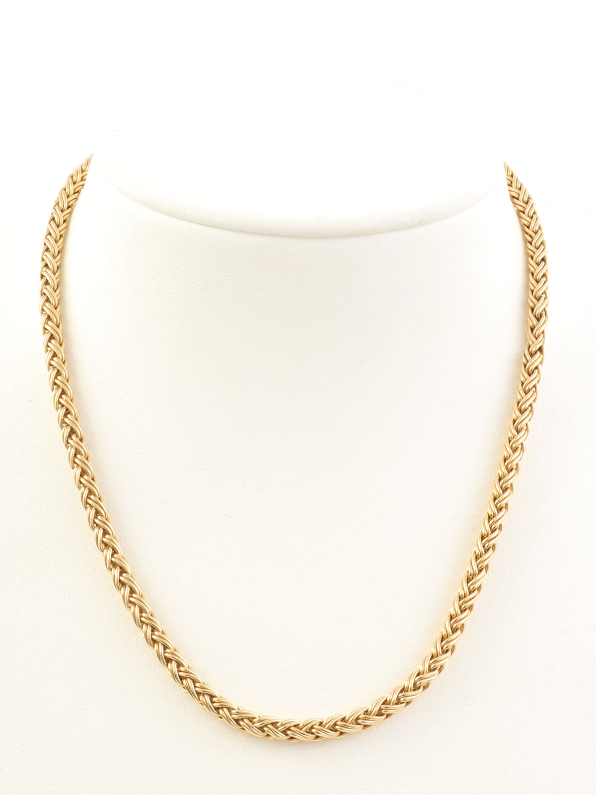 14Kツイストチェーンネックレス ゴールド