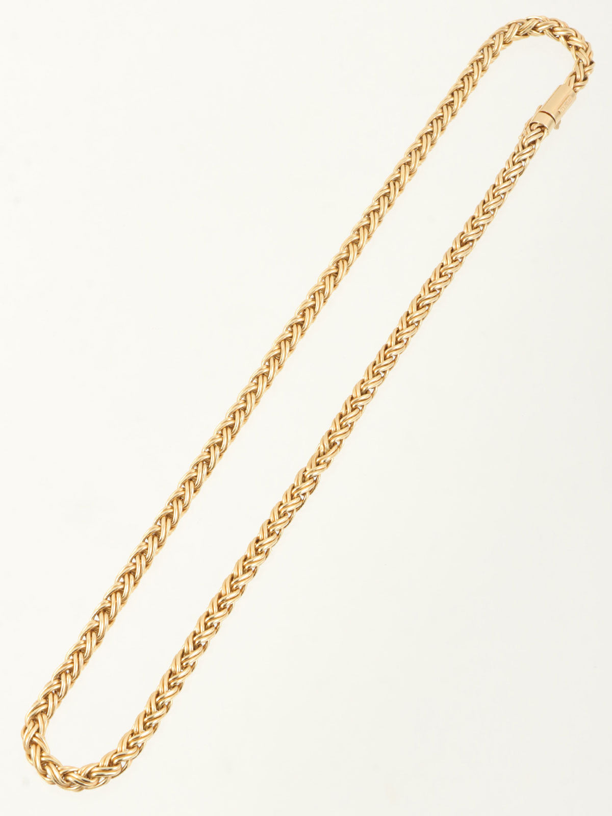 14Kツイストチェーンネックレス ゴールド