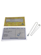 18K银/浅蓝色海蓝宝石钻石项链