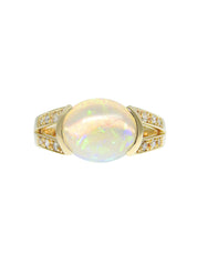 18K Gold/Multi Opal Diamond Ring