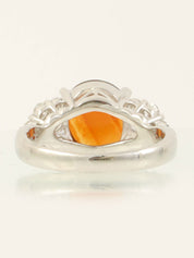 プラチナオパールダイヤモンドデザインリング シルバー/マルチ