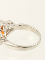 プラチナオパールダイヤモンドデザインリング シルバー/マルチ