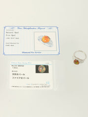 プラチナオパールダイヤモンドデザインリング シルバー/マルチ