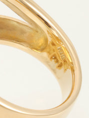 18K Gold/Orange Citrine and Diamond Flower Design Ring