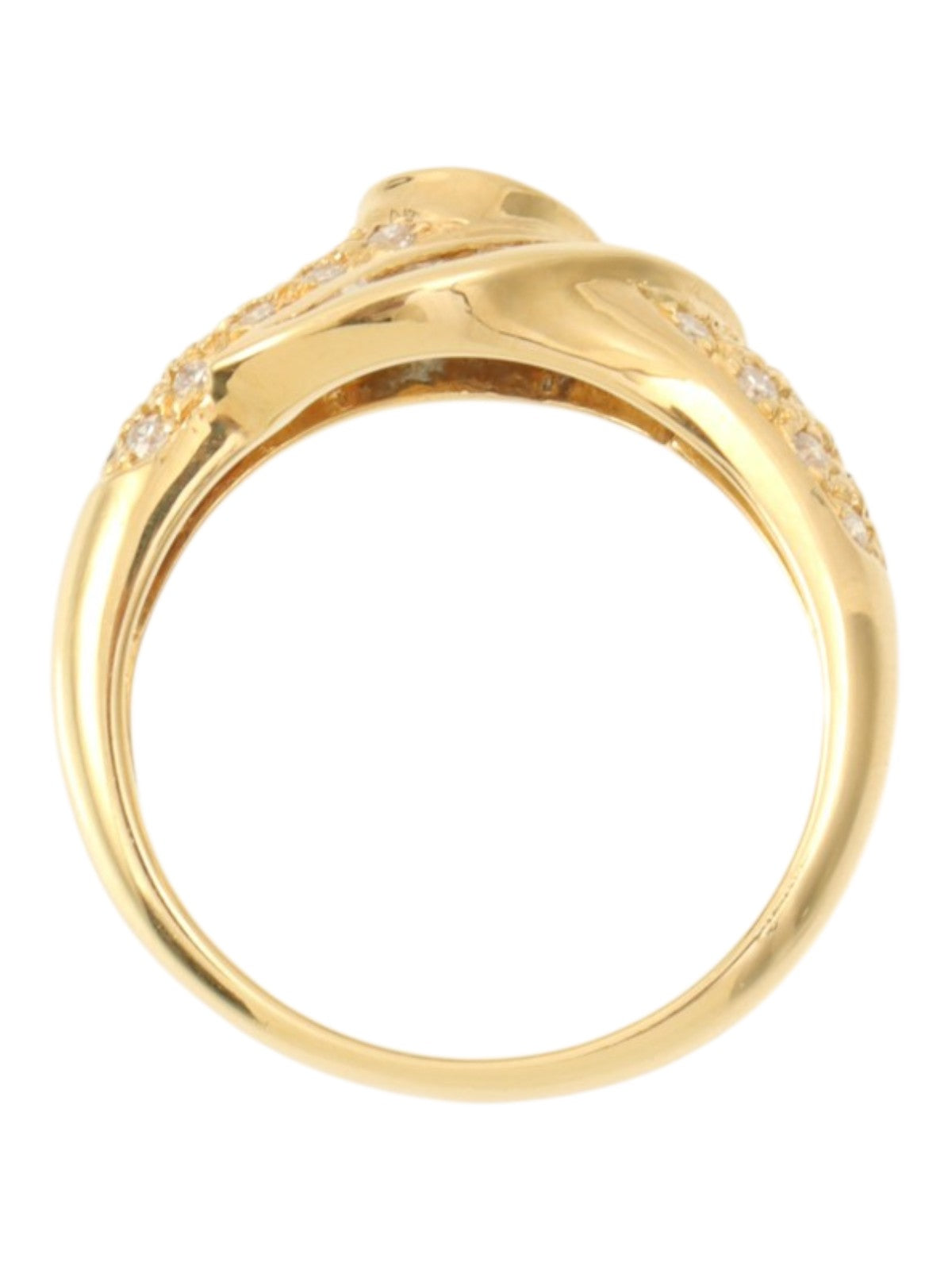 18K Sapphire Diamond Design Ring #53 Gold/Blue