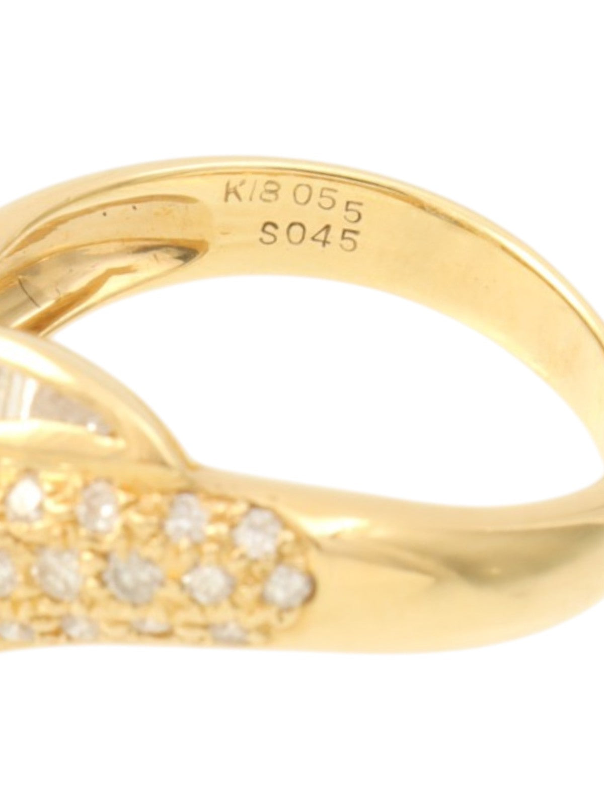 18K Sapphire Diamond Design Ring #53 Gold/Blue
