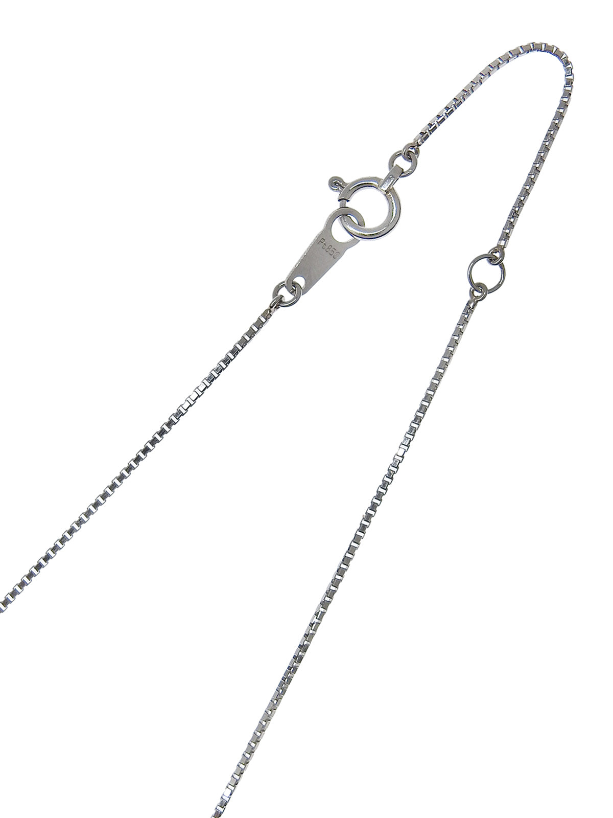 Platinum Alexandrite Diamond Design Motif Necklace in Green/Silver