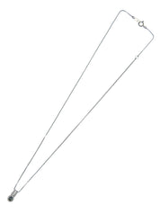 Platinum Alexandrite Diamond Design Motif Necklace in Green/Silver