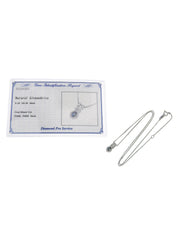 Platinum Alexandrite Diamond Design Motif Necklace in Green/Silver