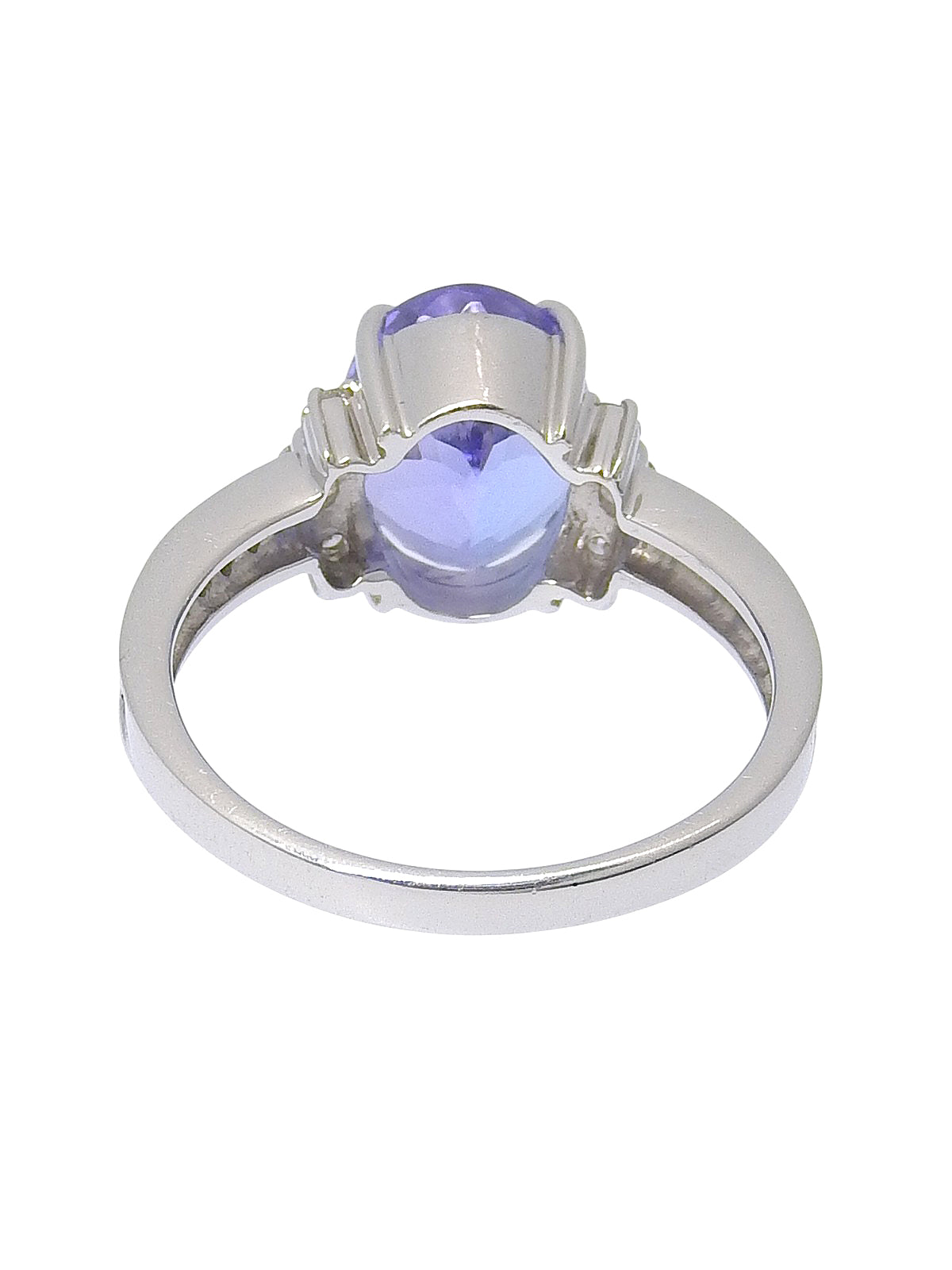 プラチナダイヤモンドタンザナイトリング シルバー/ブルー