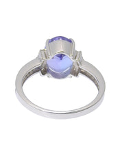 プラチナダイヤモンドタンザナイトリング シルバー/ブルー