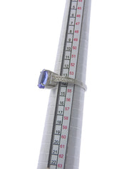 プラチナダイヤモンドタンザナイトリング シルバー/ブルー