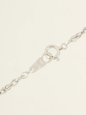 Platinum Emerald Diamond Flower Motif Necklace in Silver/Green