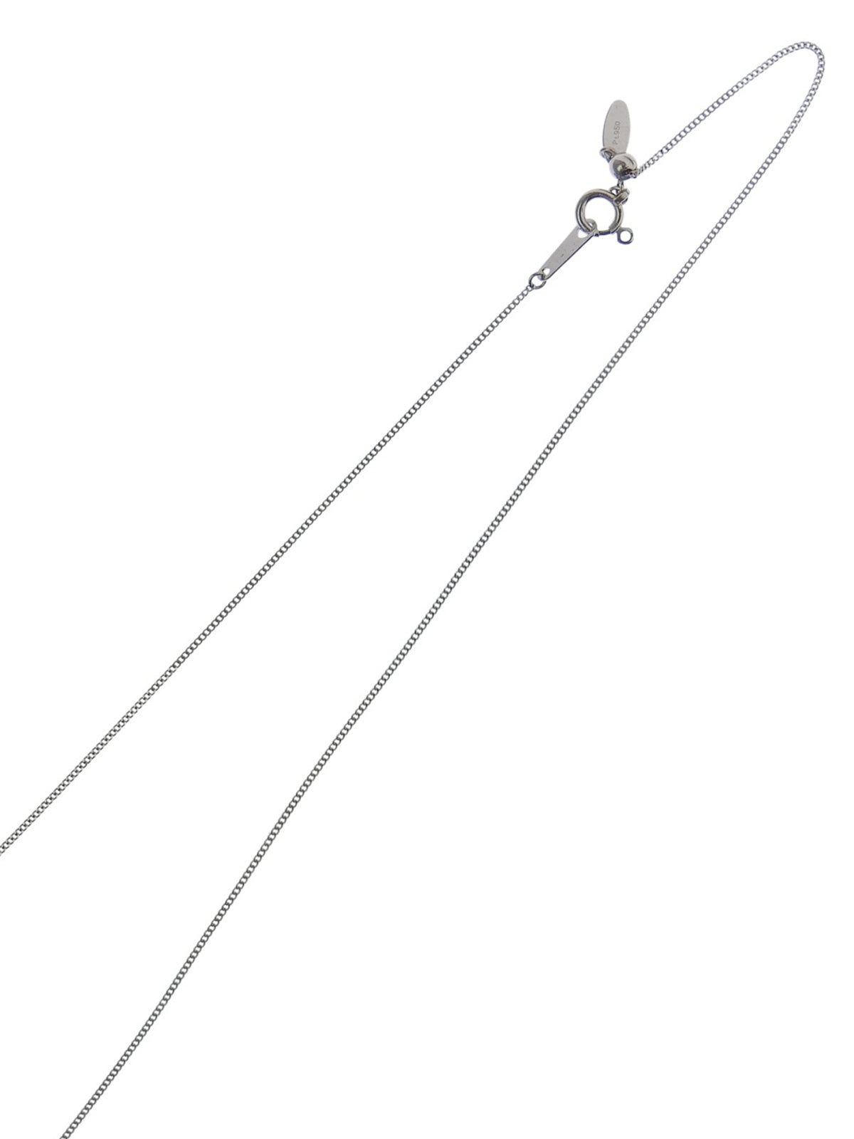 プラチナルビーダイヤモンドネックレス シルバー/チェリーレッド