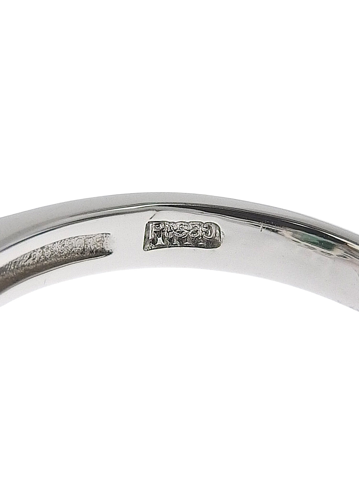 プラチナエメラルドダイヤモンドスクエアリング グリーン/シルバー