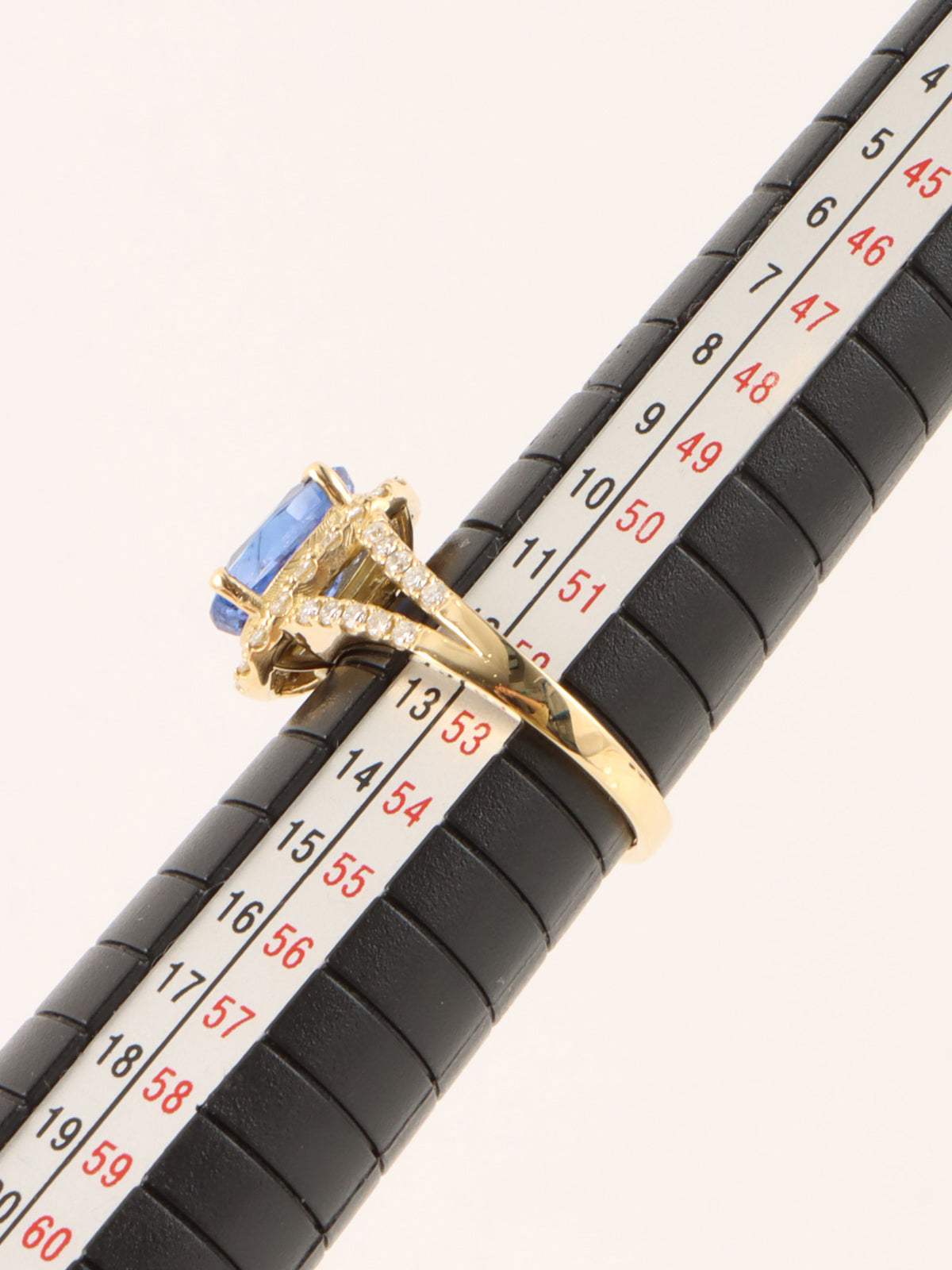 18K Gold/Blue Sapphire and Diamond Ring