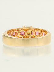 18Kピンクサファイヤダイヤモンドリング ゴールド/ピンク