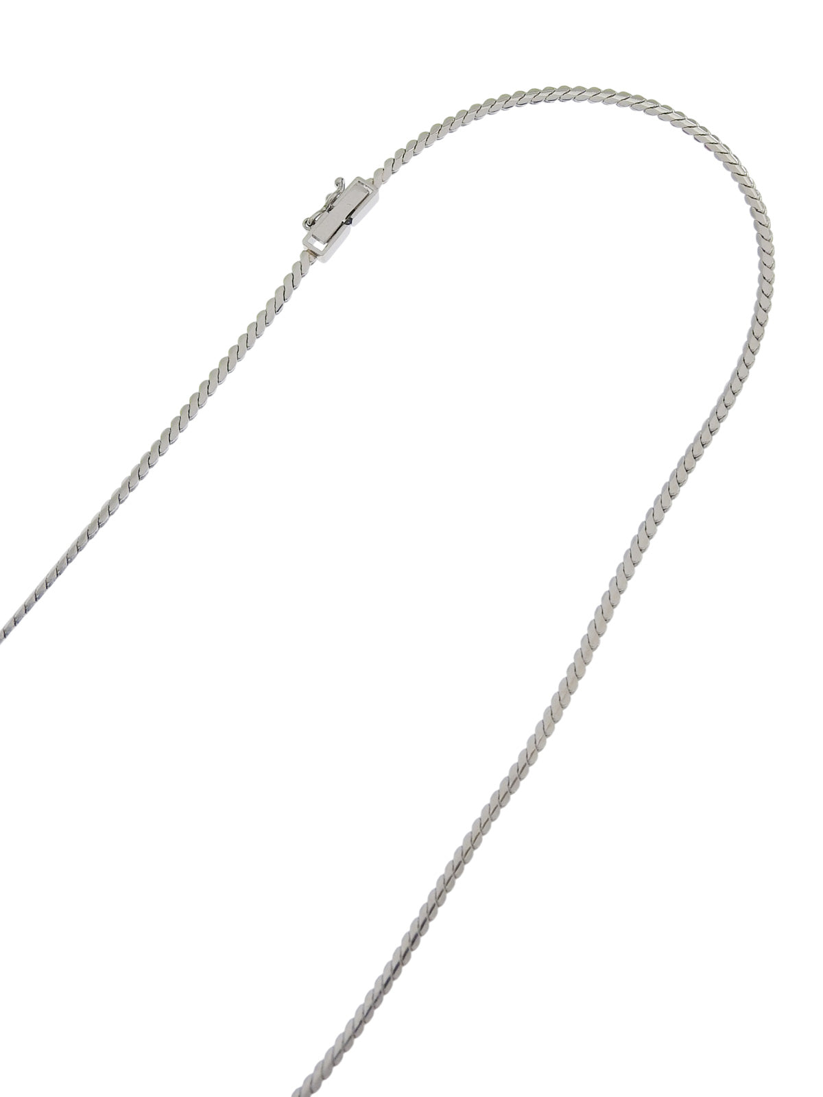 プラチナダイヤモンドサファイヤデザインネックレス シルバー/ブルー