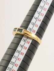 18Kグリーンガーネットダイヤモンドリング グリーン/ゴールド