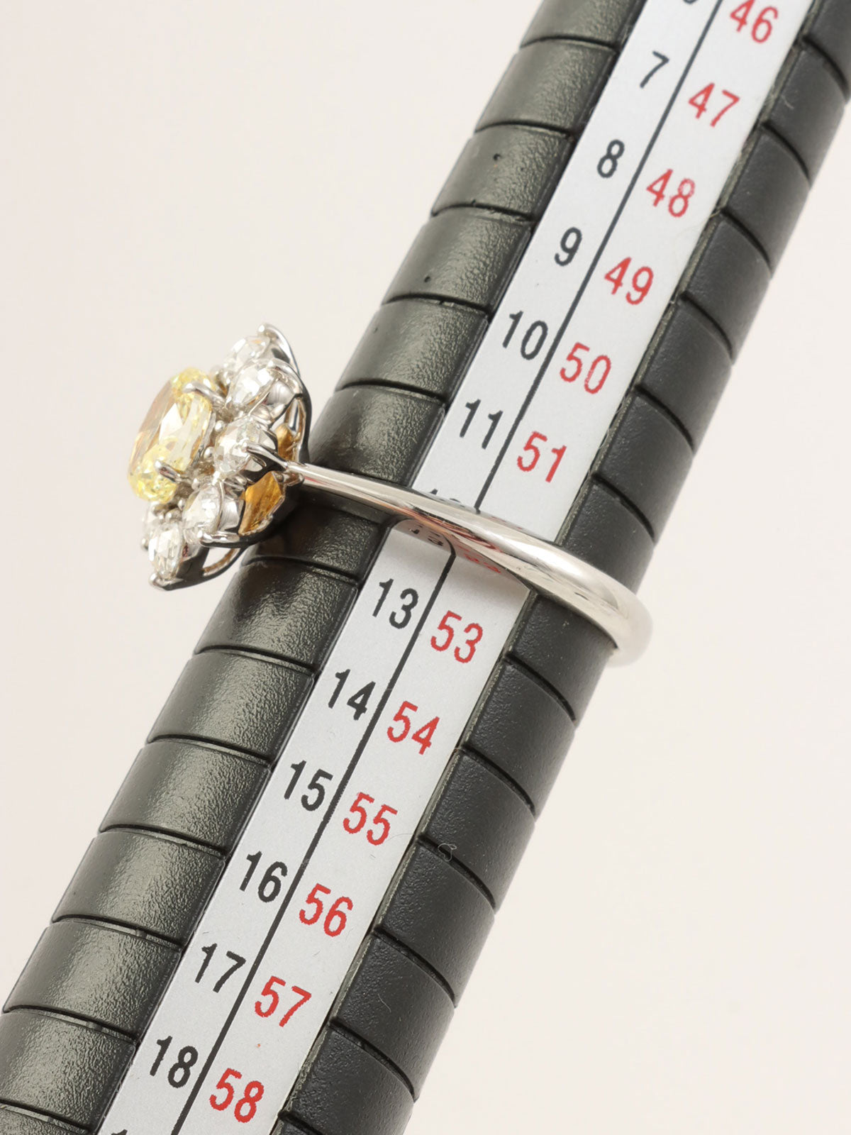 プラチナダイヤモンドフラワーデザイン イエロー/シルバー