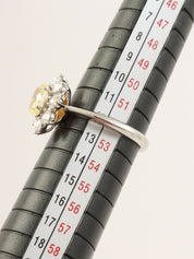 プラチナダイヤモンドフラワーデザイン イエロー/シルバー