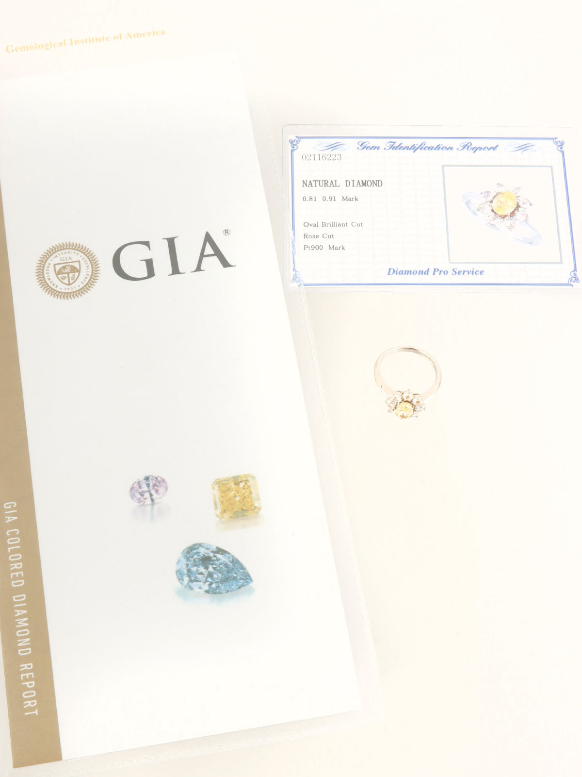 Platinum Diamond Flower Design Yellow/Silver