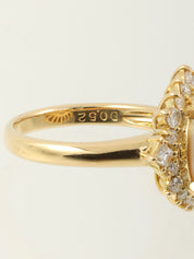 18Kダイヤモンドパールリング ゴールド/ホワイト