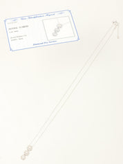 18K Diamond Flower Motif Necklace in Silver